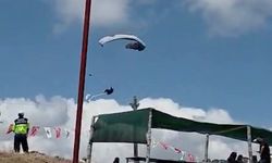 Paraşütçünün ölümüne neden olan düşüş kamerada