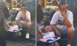 Görenler gözlerine inanamadı: Şarkıcı Çelik pazarda banyo lifi satarken görüntülendi!