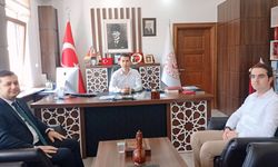 Kaymakam Düzgün, Ziraat Bankası Müdürü Erdal Karayılan’ı kabul etti