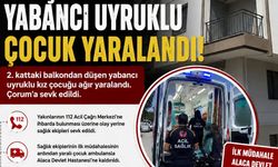 Balkondan düşen çocuk yaralandı