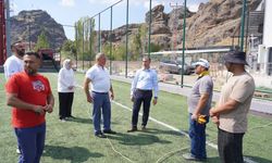 Kaymakam Duman stat çevresindeki çalışmaları inceledi