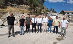 Kandiber Kalesi çevresindeki yıkım çalışmaları yerinde incelendi