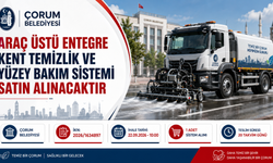 Çorum Belediyesi’nden araç üstü temizlik sistemi ihalesi