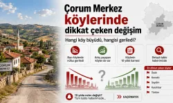 Çorum Merkez’in 198 köyünü tek tek karşılaştırdık: 10 yılda hangi köy büyüdü, hangisi küçüldü?