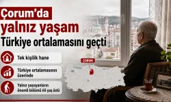 Çorum’da tek kişilik haneler arttı: Yaşlı nüfus oranı dikkat çekti