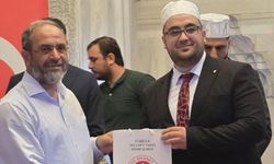 Çorumlu Berat Baki Şanal ezanı güzel okumada bölge birincisi oldu