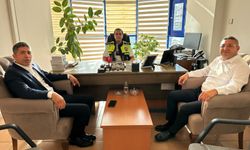 Oda başkanlarından Müftü Arık ve Başkomiser Toprak’a ziyaret