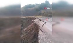 Tokat’ta sağanak sonrası yol çöktü: O anlar kamerada