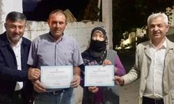 Cumhurbaşkanı Erdoğan'ın selamını iletip teşekkür belgesi verdiler