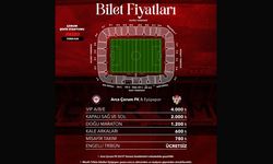 Çorum FK–Eyüpspor maçının bilet fiyatları belli oldu