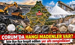 Çorum'da hangi madenler var? İşte ilçe ilçe tespit edilen yer altı zenginlikleri