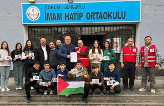 Sungurlu İmam Hatip orta okulundan Filistin’e destek