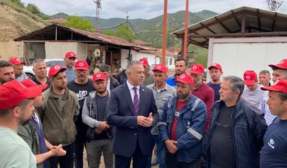 Mehmet Tahtasız, maden işçilerinin eylemine destek verdi