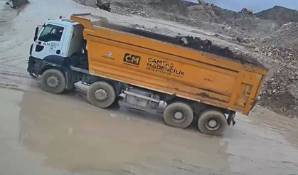 1 işçi yaşamını yitirmişti: Kamyonun devrilme anı güvenlik kamerasında