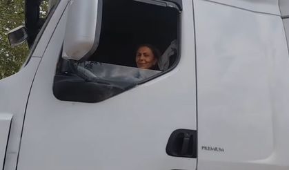 24 yıllık kadın tır şoförü Çorum’daki hizmet için bakın ne dedi