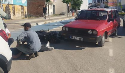 Motosiklet kazası korkuttu: 1 kişi yaralandı