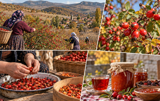 Çorumlu kadınlar marketten almıyor, dikenlerin arasından tek tek topluyor