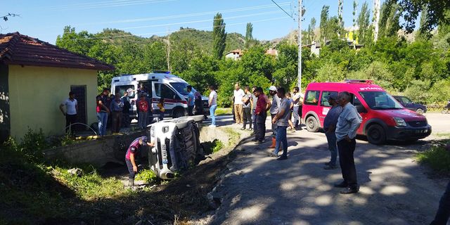 Kontrolden çıkan otomobil devrildi: 5 yaralı