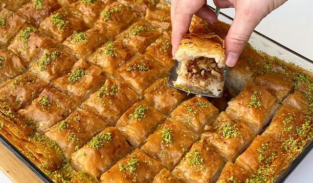 Baklava ustalarına meydan okuyun: Damak çatlatan hazır yufkadan Baklava tarifi