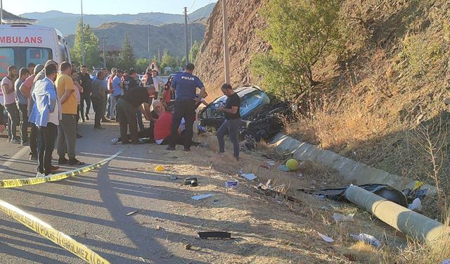 Çorum'da düğün dönüşü trafik kazası: 1 ölü, 3 yaralı