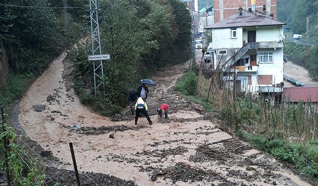 Artvin'i felç eden şiddetli yağış: Köy yolları ulaşıma kapandı