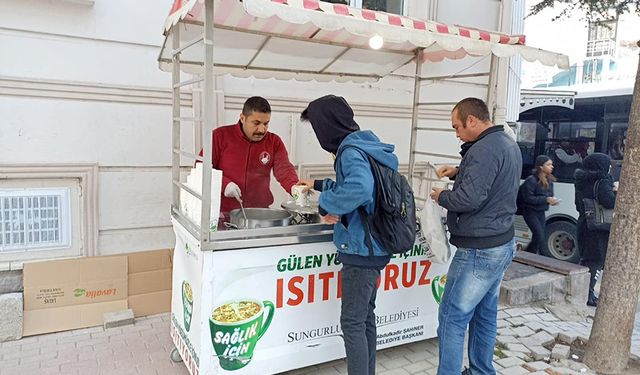 Belediyeden sabahları içinizi ısıtacak hizmet!