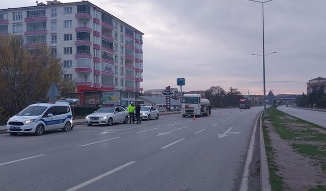 Sungurlu'da trafik polislerinden hız denetimi