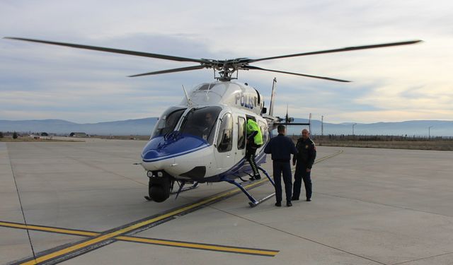 Helikopter destekli trafik denetimleri yapıldı