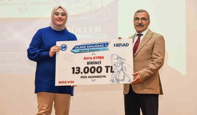 Karaman’da düzenlenen makale yarışmasında ödüller sahiplerini buldu