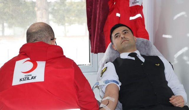 Yozgat’ta jandarma personeli kan bağışında bulundu