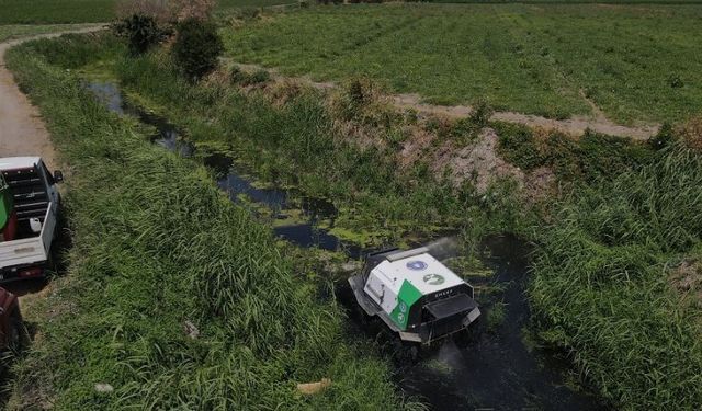 Bursa Mustafakemalpaşa'da dere yatakları ilaçlanıyor