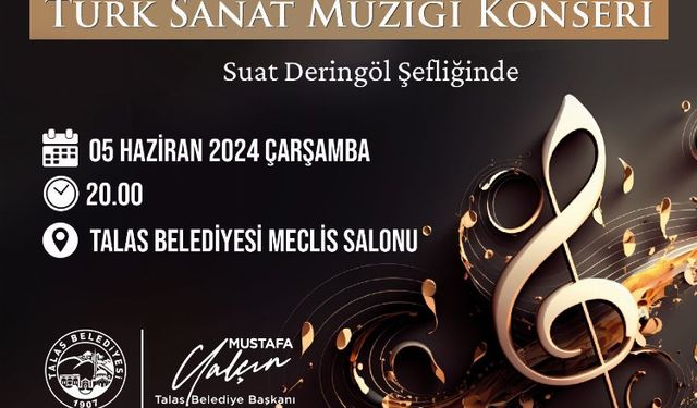 Talas Musiki Cemiyeti'nden sanat müziği konseri