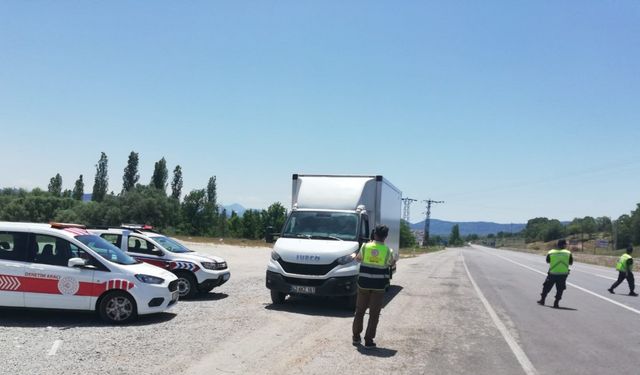 Beyşehir-Antalya kara yolunda trafik denetimleri