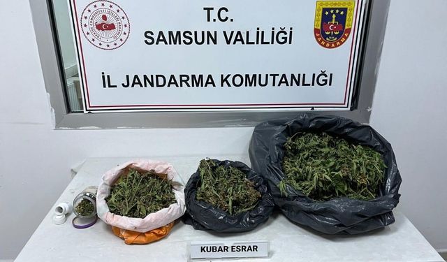 Çarşamba’da 2,8 kilo kubar esrar ele geçirildi: 1 gözaltı