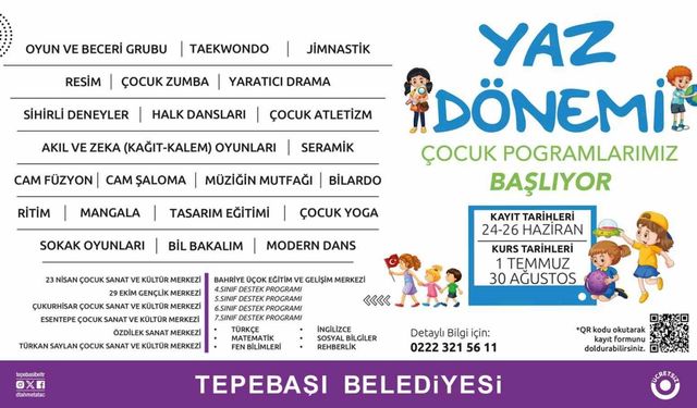 Çocuk programları, destek programları ve oyun grupları için kayıtlar başlıyor