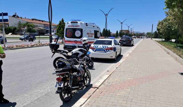 Karaman’da otomobil ile motosiklet çarpıştı: 1 yaralı