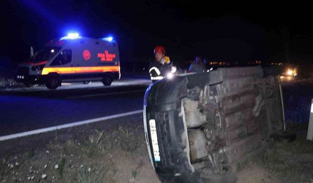 Köpeğe çarpmamak için manevra yapınca takla attı: 4 yaralı