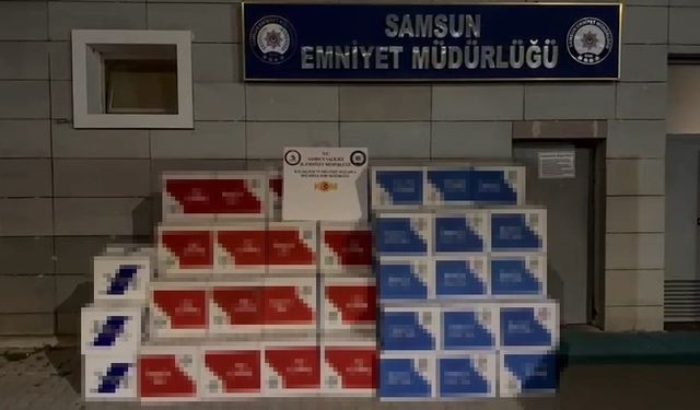 Samsun’da 1 milyon 80 bin adet mükerrer bandrollü boş makaron ele geçirildi