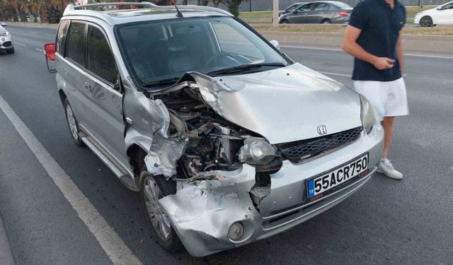 Samsun’da otomobil motosiklet ile çarpıştı: 1 yaralı