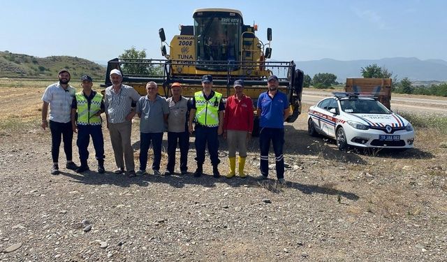 Çorum'da Jandarmadan tarım araçları ve traktörlere yönelik denetim