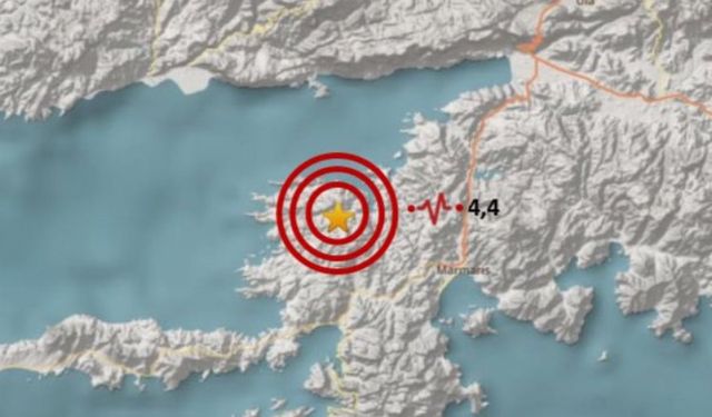 Marmaris'te 4,4 büyüklüğünde deprem!