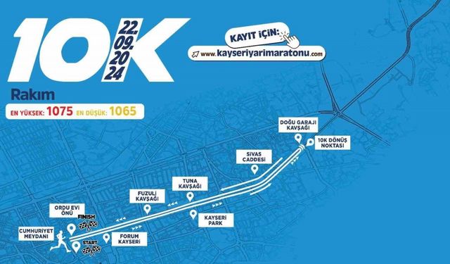 4’üncü Uluslararası Kayseri Yarı Maratonu kayıtları sürüyor