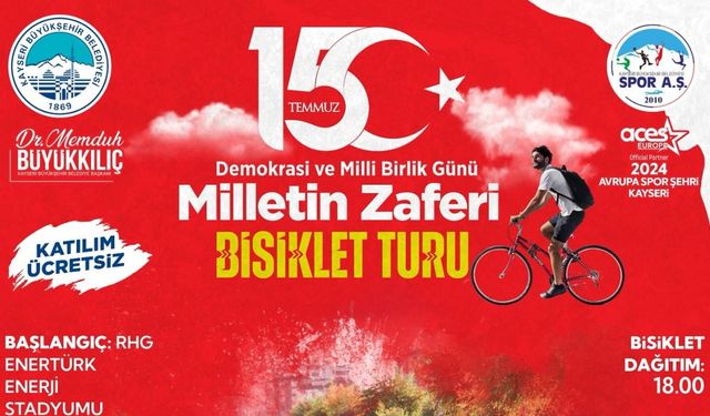 Büyükşehir’den 15 Temmuz’da bisiklet turu