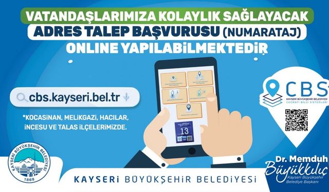 Büyükşehir’in adres talep başvuruları ‘çevrimiçi’ yapılıyor