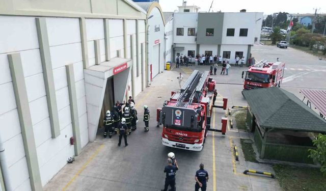 Fabrika yangınlarının yaşandığı OSB’de nefes kesen tatbikat