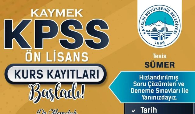 KAYMEK’te KPSS için kurs kayıtları sürüyor