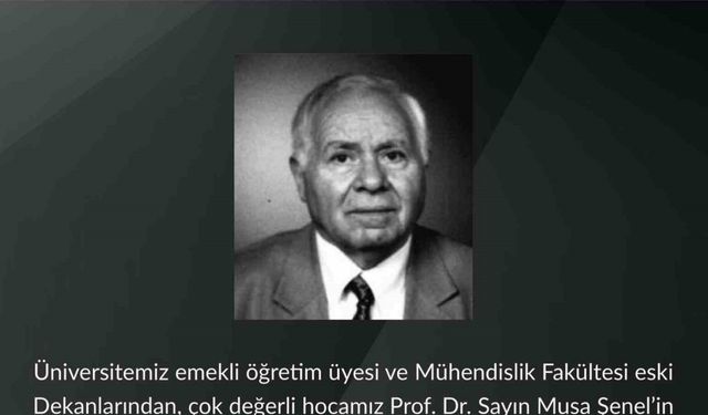 Prof. Dr. Musa Şenel’in vefatıyla ilgli Rektör Özcan’dan taziye mesajı