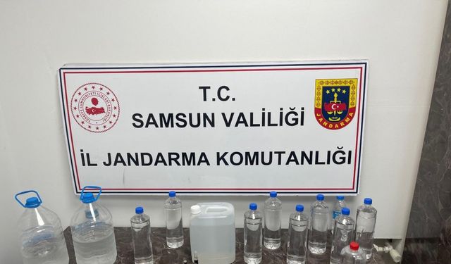 Sahte içki üreten şahıs jandarma tarafından yakalandı