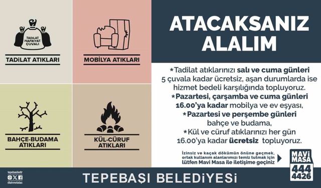 Tepebaşı’nda atık toplama hizmeti sürüyor