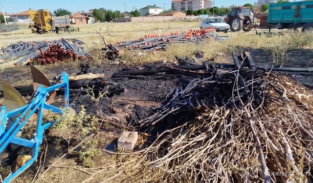 Alaca’da Çocukların Oynadığı Çakmak Bahçede Büyük Bir Yangına Neden Oldu